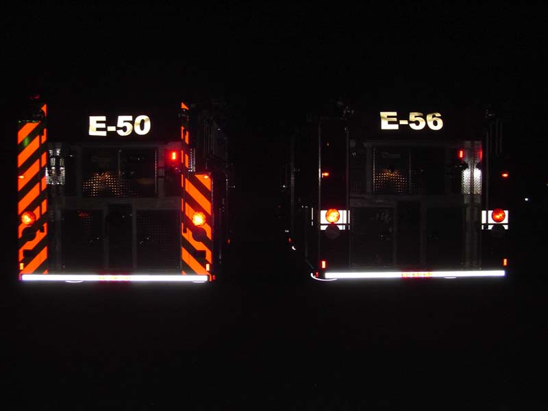 Chevrons at night